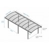 CARPORT ALU TOIT POLYCARBONATE CINTRÉ