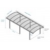 CARPORT ALU TOIT POLYCARBONATE CINTRÉ