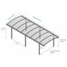 CARPORT ALU CINTRÉ TOIT POLYCARBONATE