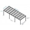 CARPORT ALU TOIT PLAT EN EPDM
