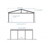 CARPORT DOUBLE HAUT DE GAMME EN ALUMINIUM ET POLYCARBONATE