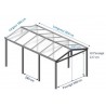 CARPORT HAUT DE GAMME ALU / POLYCARBONATE 2 PANS