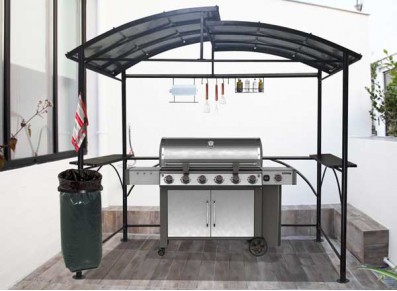 CARPORT BARBECUE ACIER