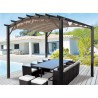 PERGOLA ALU CINTREE + TOILE COULISSANTE