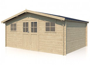 CHALET DE JARDIN EN BOIS MADRIER 28 MM