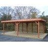 CARPORT EN BOIS TOIT PLAT