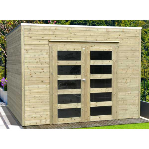 Abri de jardin panneaux bois autoclave 19 mm