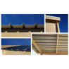 Couverture bac acier abri bois toit plat - différentes vues