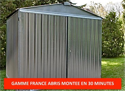 ABRI JARDIN METAL : Stockage fermé à clé, démontable - MONTAGE