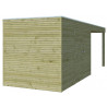 Abri bois panneaux 28 mm avec auvent