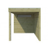 Abri jardin panneaux bois 28 mm, toit plat et auvent