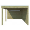 Abri bois traité 28 mm combiné avec grand carport