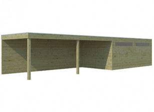 Garage bois autoclave + carport