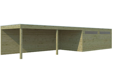 Garage bois autoclave + carport