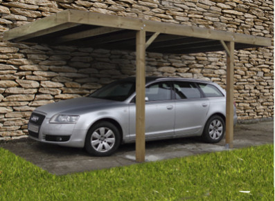 CARPORT AUTOCLAVE TOIT ACIER