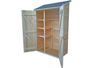 ABRI DE RANGEMENT EN BOIS ADOSSABLE 0.8 M2