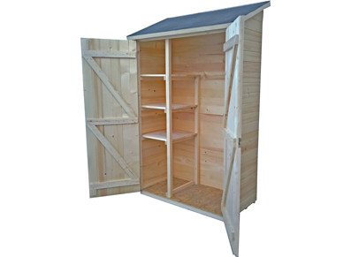 ABRI DE RANGEMENT EN BOIS ADOSSABLE 0.8 M2