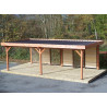 CARPORT EN BOIS TOIT PLAT