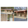 CARPORT EN BOIS TOIT PLAT