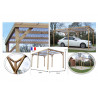 CARPORT BOIS THERMO TRAITÉ COUVERTURE PVC