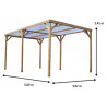 CARPORT BOIS THERMO TRAITÉ COUVERTURE PVC