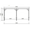 CARPORT BOIS THERMO TRAITÉ COUVERTURE PVC