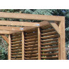 PERGOLA BOIS THERMO TRAITÉ AVEC VENTELLES LATÉRALES