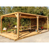 PERGOLA BOIS THERMO TRAITÉ AVEC VENTELLES