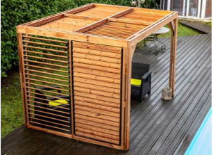 PERGOLA BOIS THERMO TRAITÉ AVEC VENTELLES