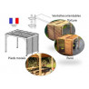 PERGOLA BOIS THERMO TRAITÉ AVEC VENTELLES