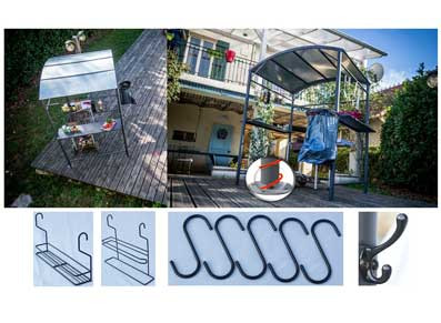 CARPORT BARBECUE ACIER