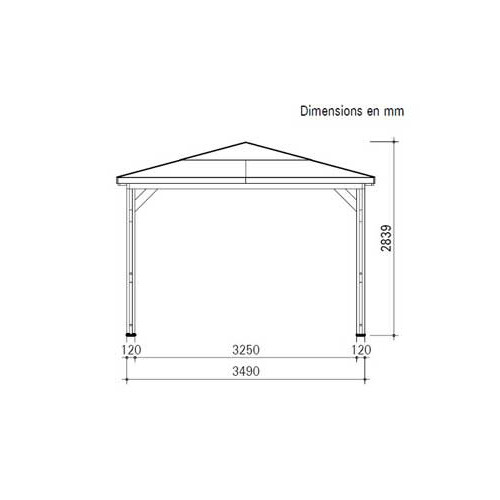 PERGOLA BOIS THERMO TRAITÉ TOIT ALU