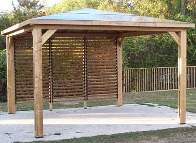 PERGOLA BOIS THERMO TRAITÉ TOIT ALU