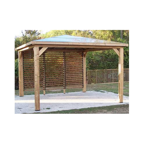 PERGOLA BOIS THERMO TRAITÉ TOIT ALU