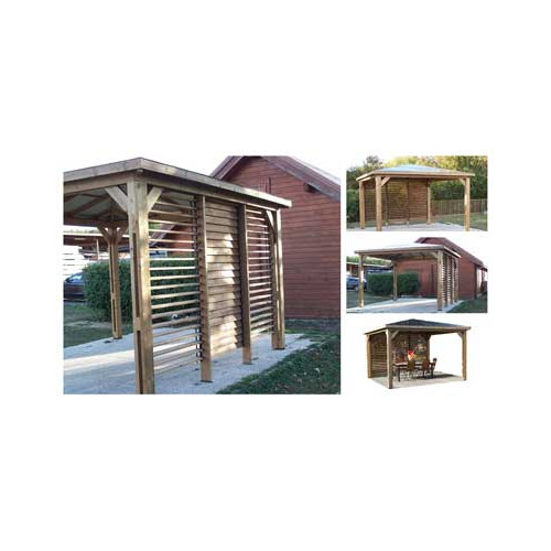 PERGOLA BOIS THERMO TRAITÉ TOIT ALU
