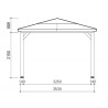 PERGOLA BOIS TOIT 4 PANS ALU AVEC VENTELLES ET COMPTOIRS