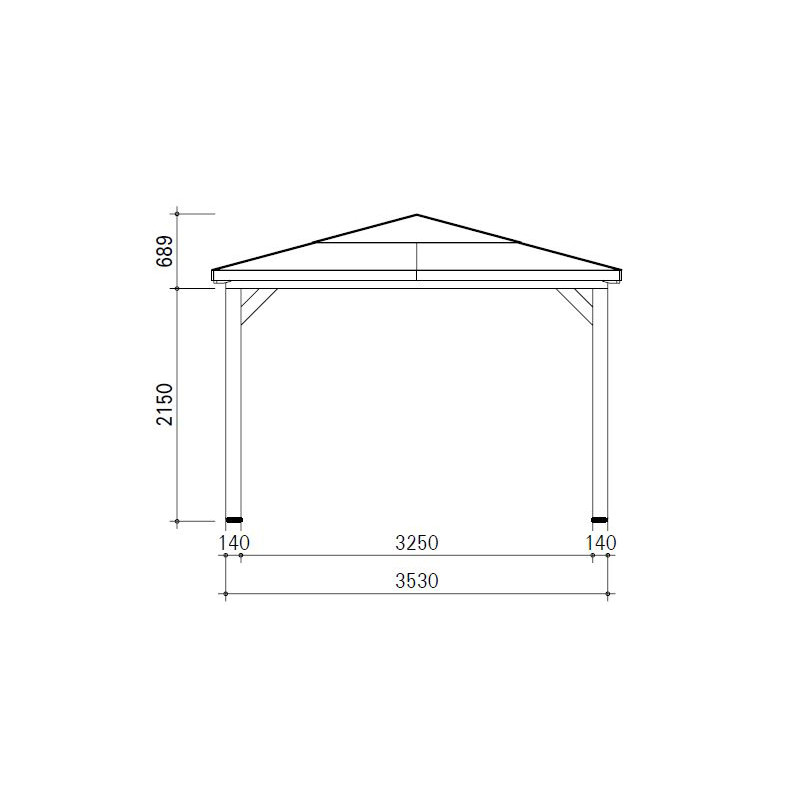 Kiosque de Jardin Blueterm en bois 12.32 m2 Habrita