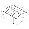 CARPORT ALUMINIUM TOIT BERCEAU