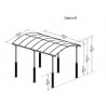 CARPORT CAMPING-CAR ALUMINIUM 18M²