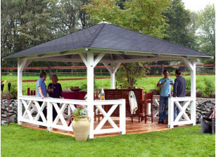 kiosque de jardin pavillon en bois 30m2 ULTIMO