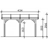 Toit terrasse en bois adossé