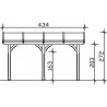 Toit terrasse en bois adossé