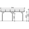 Toit terrasse en bois adossé