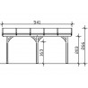 Toit terrasse en bois adossé