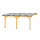 Toit terrasse en bois adossé