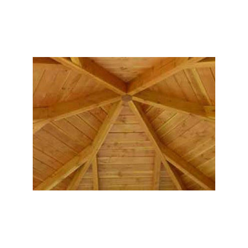 Tonnelle traditionnelle bois vue de l'intérieur