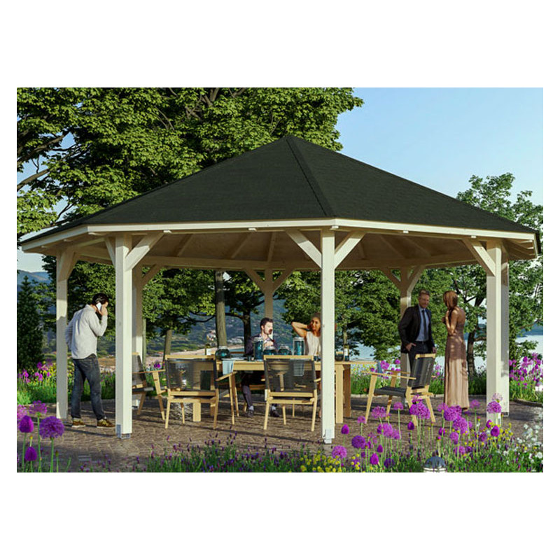 Tonnelle de jardin bois octogonale pavillon KIC35