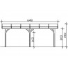 Toit terrasse en bois adossé