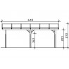 Toit terrasse en bois adossé