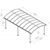 CARPORT ALUMINIUM TOIT BERCEAU